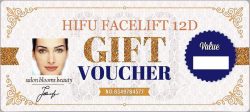 Voucher cadou HIFU Blooms Beauty pentru tratamente faciale, gât și decolteu