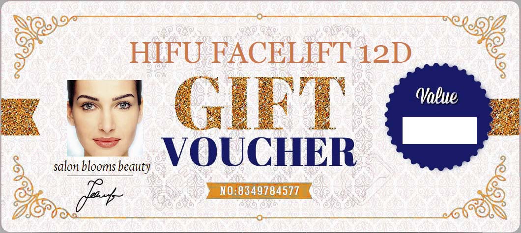 Voucher cadou HIFU Blooms Beauty pentru tratamente faciale, gât și decolteu
